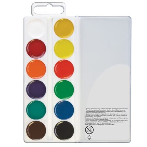 Акварель Классика 12 цв. без кист 2