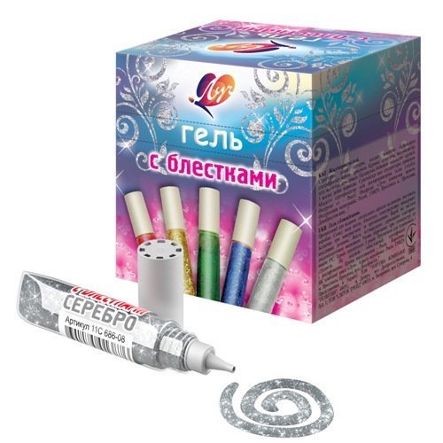 Гель с блёстками Блеск серебро